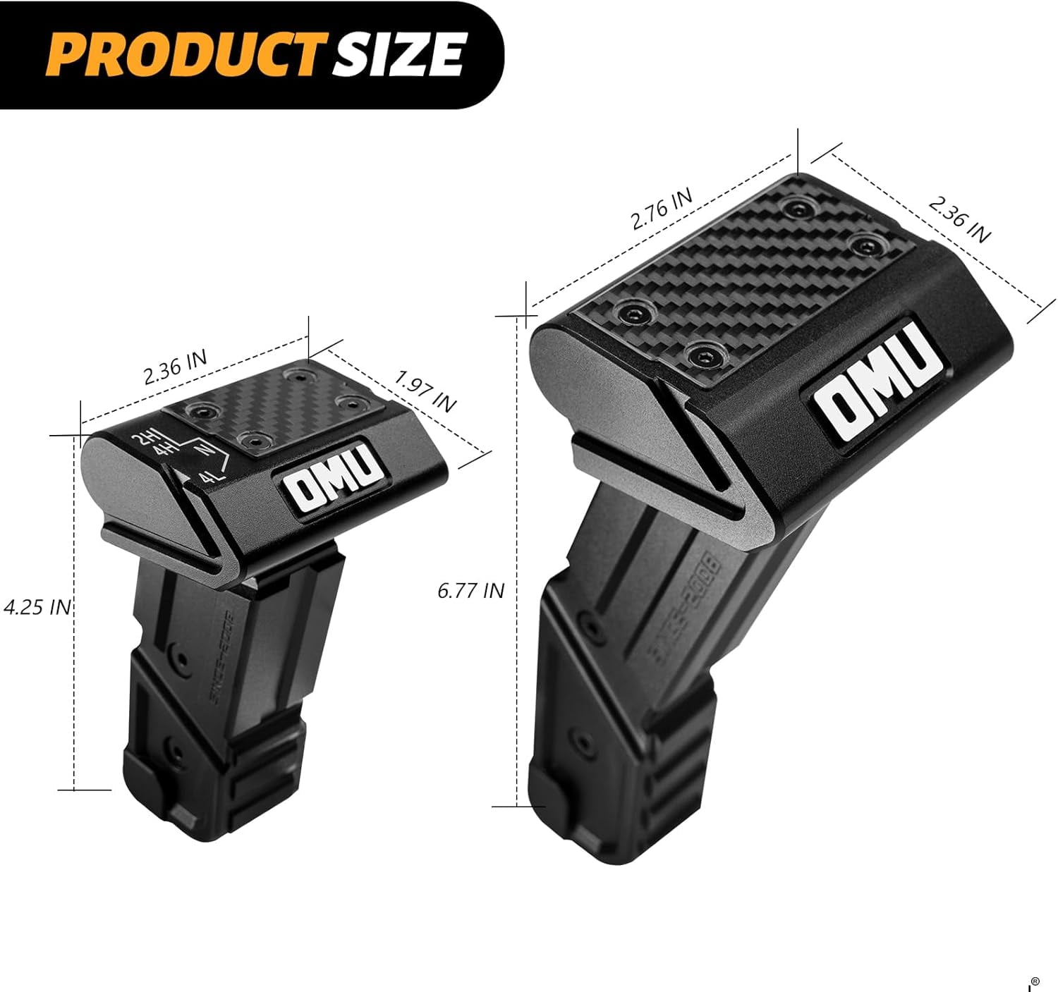 OMU 4X4 Gear Shift Lever Knob Cover Kit for Jeep Wrangler JK JKU 2011-2017