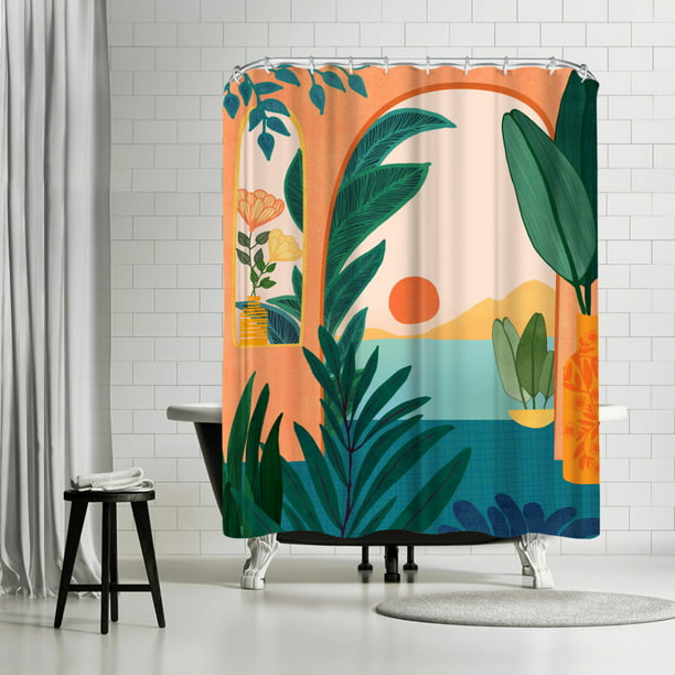 Americanflat Ocean View by Modern Tropical Shower Curtain