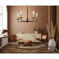 thumbnail image 3 of F28033-23-Sunset Lighting-Onyx - 1 Light Chandelier   Matte Black/Brushed Satin Gold Finish, 3 of 7