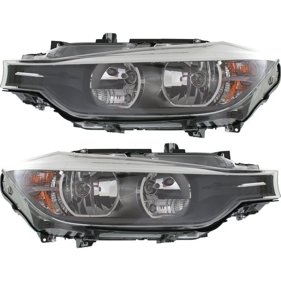 Garage-Pro Driver and Passenger Side Headlight for BMW 328i Base 2012-2015 Also Fits 320i Halogen With bulb(s) Sedan & Wagon, For Models Without HID (Xenon) Headlights Replaces# 63117338710