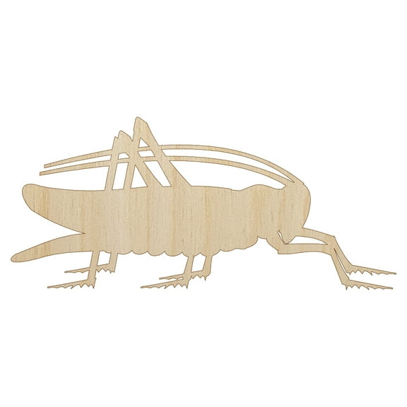 Grasshopper Insect Solid Wood Shape Unfinished Piece Cutout Craft DIY Projects - 4.70 Inch Size - 1/8 Inch Thick