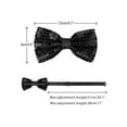 thumbnail image 3 of INSPIRE CHIC Men's Sequin Bow Ties Adjustable Neck Length Solid Color Bow Ties Black, 3 of 4