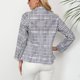 thumbnail image 5 of Puntoco Mujer Cuadros Impreso Solapa Delgada Blazer Blazer Abrigo Tops Blusa Puntoco Puntoco-1, 5 of 7