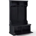 thumbnail image 3 of Crosley Furniture Seaside Wood Hall Tree in Distressed  Black, 3 of 10