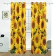 thumbnail image 2 of Sunflower Room Blackout Cutrains Original Design Summer Thermal Insulated Curtain for Home, Living Room, Bedroom, Offices, Kitchen 84 x 55 Inch x 2 Panels, 2 of 4