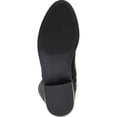 thumbnail image 2 of JOURNEE COLLECTION Womens Black Goring Buckle Accent Wide Calf Winona Almond Toe Block Heel Zip-Up Riding Boot 9 M WC, 2 of 3