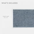 thumbnail image 4 of Noble Linens Pinstripe Cotton Bath Mat, 24 in x 17 in, Navy, 4 of 11