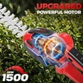 thumbnail image 4 of UNTIMATY Hedge Trimmer Cordless, 2 in 1 Handheld Electric Grass Trimmer, 21V Shrubbery Trimmer with 2 Batteries for Bush,Tree, Garden, Patio,Lawn,Red, 4 of 8