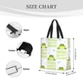 thumbnail image 4 of Vsdgher Frogs and Dragonflies print Tote Bag for Women Shoulder Bag with Zipper Large Shoulder Bag Handle Handbag Portable Washable for Travel, Work, 4 of 8