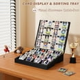 thumbnail image 2 of Card Sorting Tray Trading Card Display, 16-Compartment Wooden Trading Cards Organizer with Handle Design, Cards Sorter for Sports, Trading, TCG, Game, and Collection Display, 2 of 8