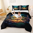 thumbnail image 3 of Erosebridal Camper Themed Queen Comforter Set,Galaxy Aurora Bedding Comforter Set For Kids,Reversible black,3 Pieces, 3 of 7