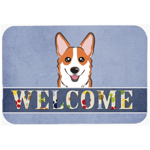 Caroline's Treasures Corgi Welcome Kitchen/Bath Mat