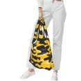 thumbnail image 4 of Shopping Bag 17.5×4.5×15in Crack Resistant Waterproof Super Large Capacity Reusable Extended Handle Can Be Carried Or One Shoulder Vector Camouflage Pattern Yellow_3, 4 of 8