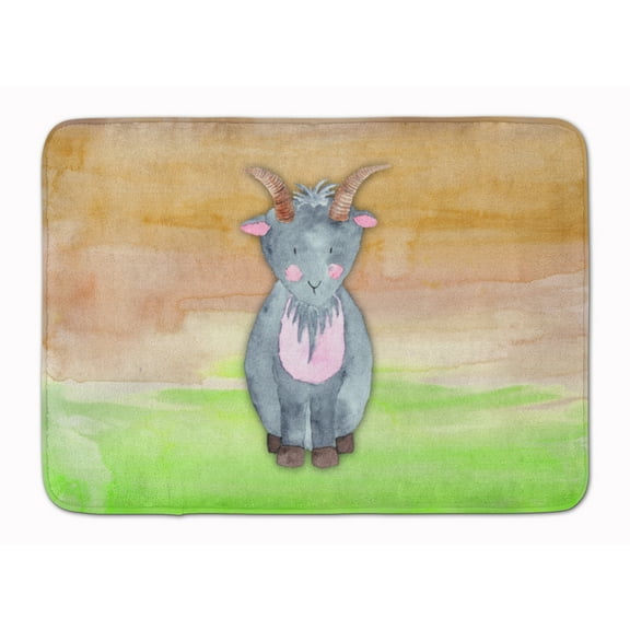 Goat Watercolor Machine Washable Memory Foam Mat