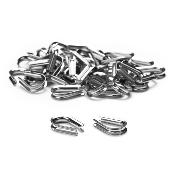 Yescom 50PCS M3 Wire Rope Thimbles for 1/8" Stainless Steel Cable Rigging