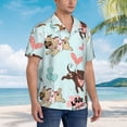 thumbnail image 5 of Bixox Men's Hawaiian Shirts Men's Cute Pug Dogs Print Short-Sleeve Shirt-3X-Large, 5 of 8