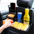 thumbnail image 4 of Neinkie Back Seat Table Hanger Design Strong Load Bearing Wear-resistant Easy to Install Stable Storage Organizer Folding Car Seat Back Organizer Tray Car Accessory, 4 of 9