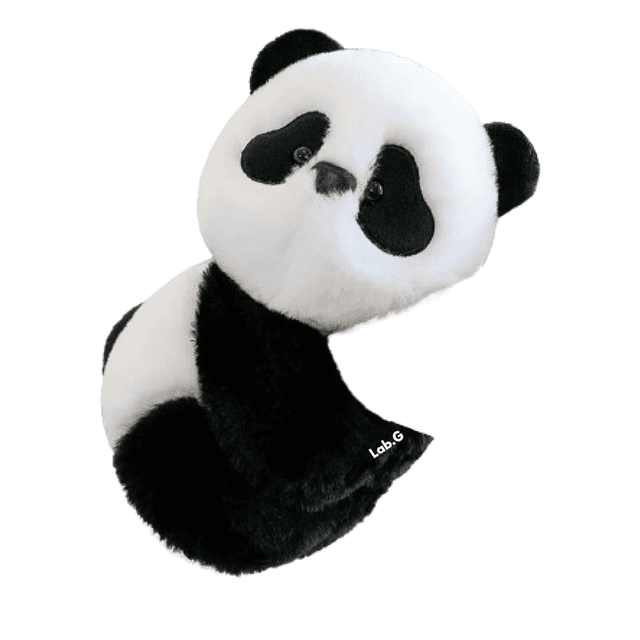 1pcz Pulsera Panda Peluche Lab.G Negro Blanco
