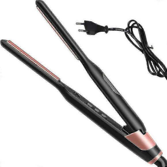 Kipozi Pencil Flat Iron, Small Flat Iron For Short Hair And Pixiecut, 0.3 Inch Titanium Beard Hair Straightener With Variable Temperature, Dual Voltag