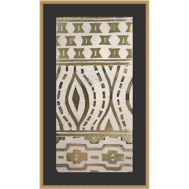 Somerset House Publishing 2290 Tribal Pattern in Cream II, Framed Textured Fine Art Print