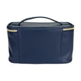 thumbnail image 6 of Conair Navy Caviar-Textured Train Case, Travel-Ready Beauty Organizer with Gold-Tone Hardware, 6 of 8