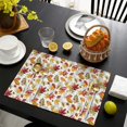 thumbnail image 3 of Autumn Family Placemats Set of 6, 12x18 Inch Rustic Linen Table Mats with Pumpkin and Sunflower Pattern, Washable Farmhouse Dining Decor for Fall Parties, 3 of 5