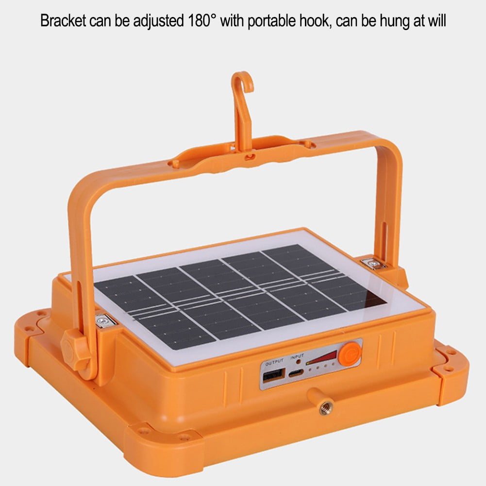 Sportact Camping Essentials,Portable Rechargeable Solar Flood Light Outdoor LED Spotlight Construction Lamp,Outdoor Sports