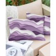 thumbnail image 6 of Purple Ombre Throw Pillow Covers, Modern Geometric Moire Abstract Art Soft Breathable Pillow Cases with Invisible Zipper for Sleeping, King Size Pillowcases for Couch Bed Sofa Chair 20x36 Inches, 6 of 6