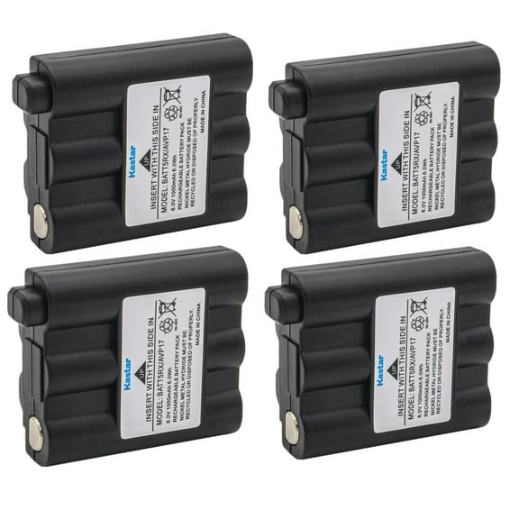 Kastar 4-Pack Nickel Metal Hydride Rechargeable Battery Compatible with Midland BATT-5RX AVP17 and Midland GXT-745 GXT745 GXT-800 GX-T808 GXT-850 GXT-881 GXT-895 GXT-900 GXT-950 GXT-991 2-Way Radio