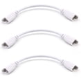 thumbnail image 1 of Qucyy T5 T8 LED Tube Connector Cable Wire 8 inch Double Male to Male End Extension Cord for Integrated LED Fluorescent Tube Light Bulb Lamp Holder Socket(3-Pack 3Pin Male), 1 of 5