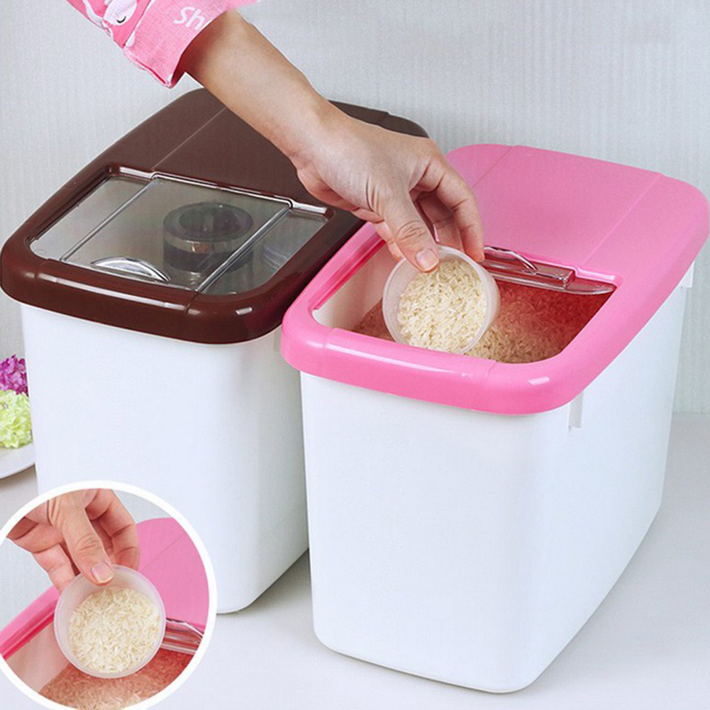Rice Box Storage Flour Storage Container Large with Measuring Cup MAJOZ0 Rice Storage Container 6KG,Kitchen Rice Storage Box