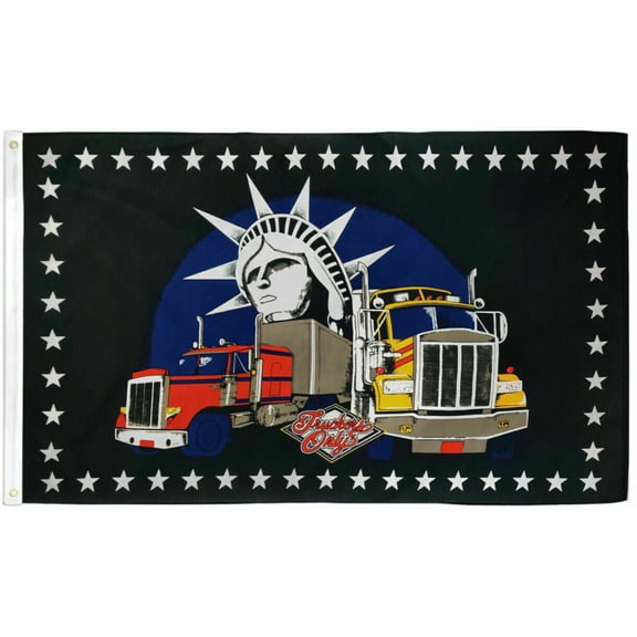 Truckers Only Flag 3x5ft Trucker flag Trucker Brotherhood Flag 100D