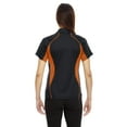 thumbnail image 3 of 78657 North End Ladies Serac Performance Zippered Polo Black/Mandarin 2XL, 3 of 3