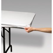 Club Pack of 12 White Stay Put Disposable Plastic Picnic Party Table Covers 72" by Party Central
