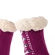 thumbnail image 4 of Calcetines Térmicos Felpa Suaves Invierno Zapatos para Interior () Púrpura, 4 of 4