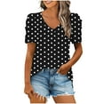 thumbnail image 1 of Blouses pour Femmes, Mode Décontractée Manches Courtes T-Shirt Ample Blouse Tops, 1 of 5