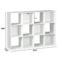 thumbnail image 2 of SuperDeal 12 Cube Storage Organizer Wooden Bookshelf Display W/Removable Back Panels White, 2 of 10