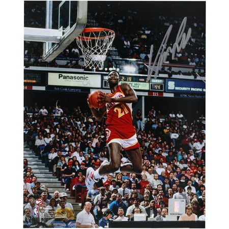 Dominique Wilkins Atlanta Hawks Autographed 8" x 10" 1988 Dunk Contest Two Hand Reverse Dunk Photograph - Fanatics Authentic Certified