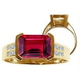 thumbnail image 2 of Tommaso Design� Octagon Cut 9x7mm Created Ruby Ring, 2 of 9
