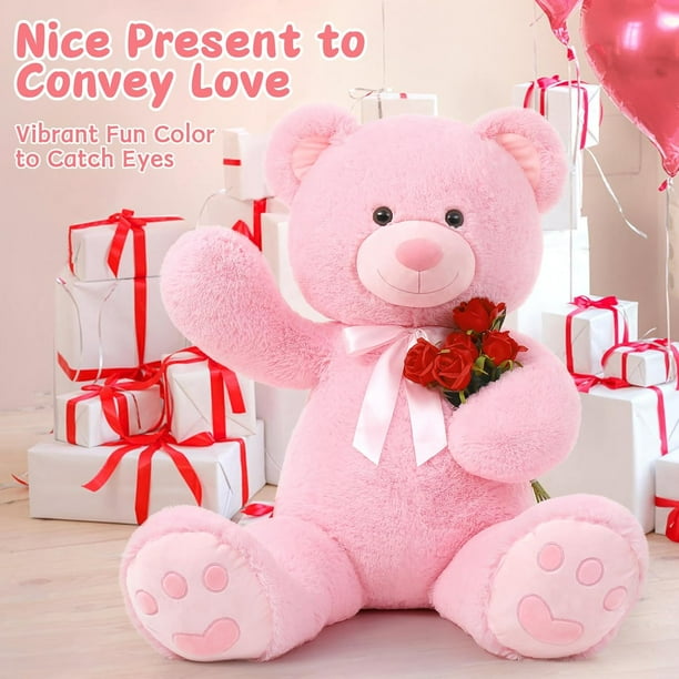 Morismos Giant Pink Teddy Bear for Indoor Playground Owners