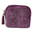 thumbnail image 4 of Estuche para Pulseras Caja Portátil de Joyas Compartimentos Independientes Terciopelo Cremallera de Borla Adecuado para Mujeres Madres Oficina Vacaciones Violeta, 4 of 8