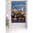 thumbnail image 3 of Denver, Colorado, Skyline at Night (36x54 Giclee Gallery Art Print, Vivid Textured Wall Decor), 3 of 3