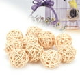 thumbnail image 4 of 10 Pcs Rattan Balls Small Animal Chew Toy, Durable Natural Color Sepak Takraw Toy Innovative Design Rattan Safe Parrot Small Animal Chew Toy for Birds[3CM], 4 of 9