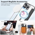 thumbnail image 6 of CASEFIV for iPhone 16 Pro Max Case,Compatible with Magsafe,Slim Fit Flip Protective PU Leather Wallet Case with RFID Blocking Card Slot Build-in Len Protector,Black, 6 of 7