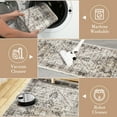 thumbnail image 3 of GlowSol 6' x 9' Washable Rugs Vintage Boho Area Rug Farmhouse Distressed Medallion Area Rug Non-Slip Low Pile Rug, Camel, 3 of 7