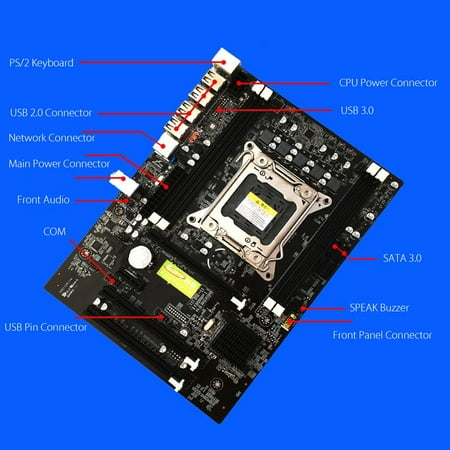 X79 Motherboard Desktop Computer PC ATX Motherboard Dual USB e5motherboard 3.0 For Intel E5 Motherboard X79 SOCKET LGA 2011 DDR3 Support E5 1866/1600/1333 ()