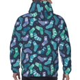 thumbnail image 7 of Rateoe Green Christmas Print Socks Pattern Mens Hoodie, Pullover Hooded Sweatshirt, Kangaroo Pocket Hoodie Ideal for Daily Wear, Travel and Home-Large, 7 of 7