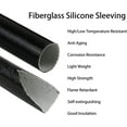 thumbnail image 4 of Silicone Fiberglass Sleeve Heat Shield Wire Protective High Temperature Electrical Insulation Self-extinguishing Black, 4 of 8
