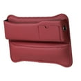 thumbnail image 1 of Organizador de espacio para asientos de coche, bolsillo lateral de consola, cuero sintético, multifuncional. Rojo, 1 of 9
