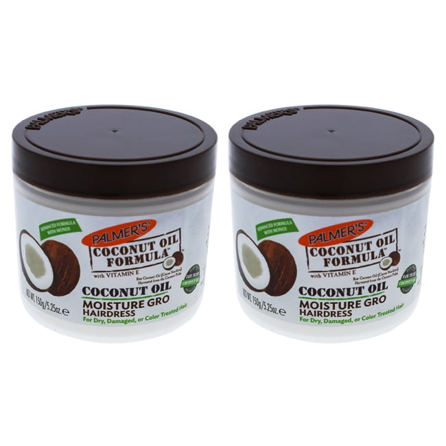 Coconut Oil Moisture Gro Hairdress - Pack of 2 by Palmers for Unisex - 5.25 oz Treatment